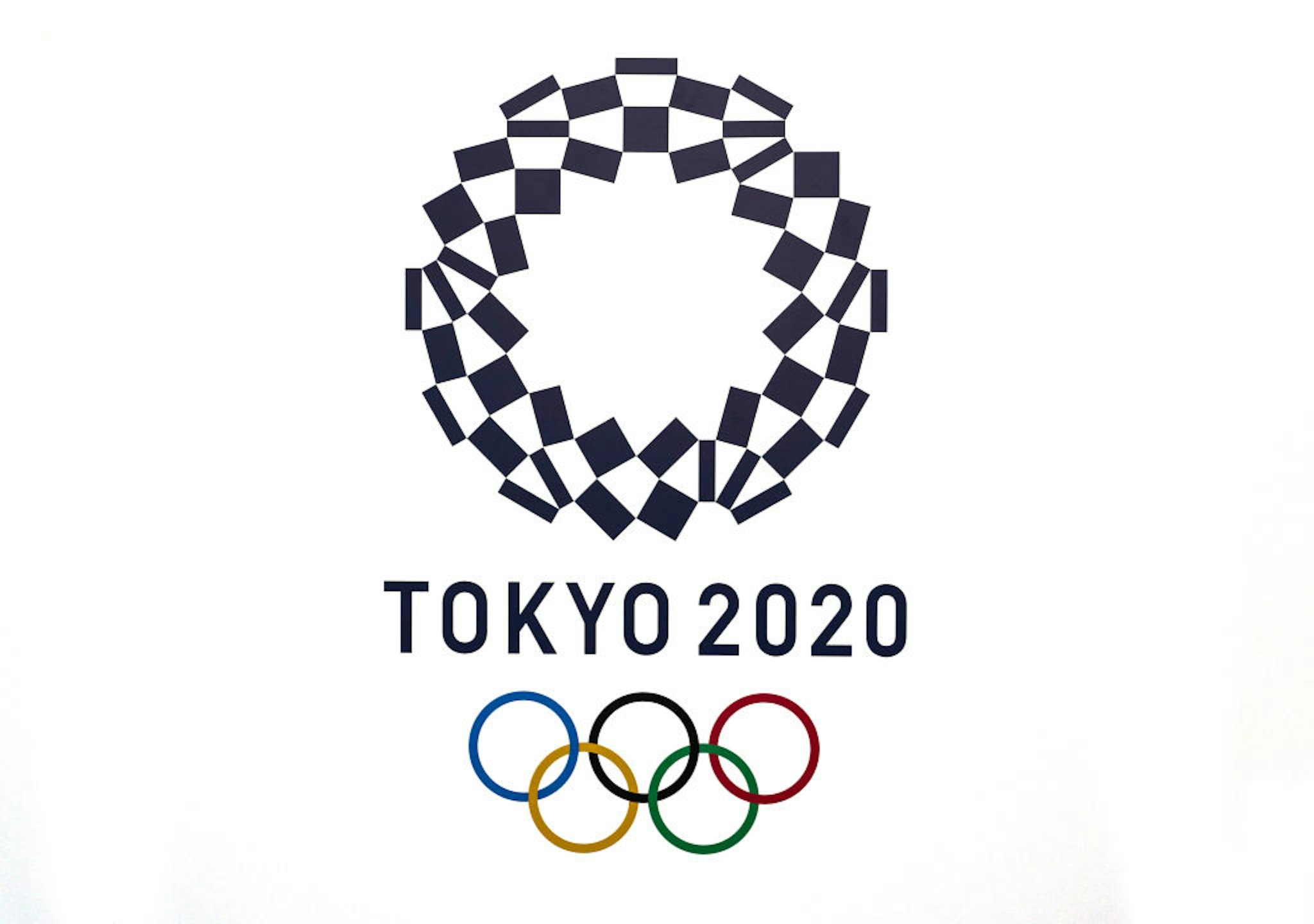 Tokyo 2020 logo during the Athletics kitting out session for the Tokyo Olympics 2020 at the Birmingham NEC, UK.