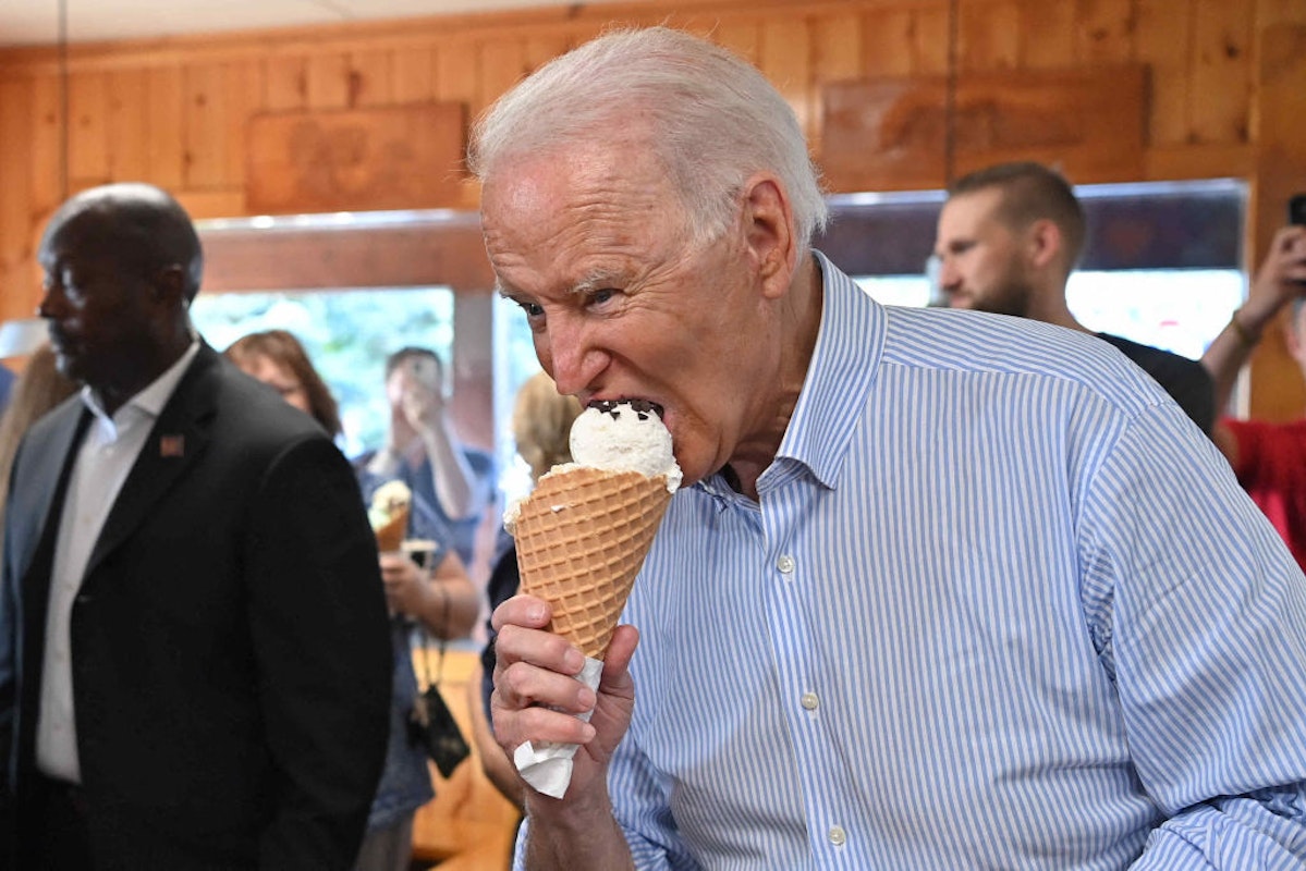 Biden eating Ice Cream