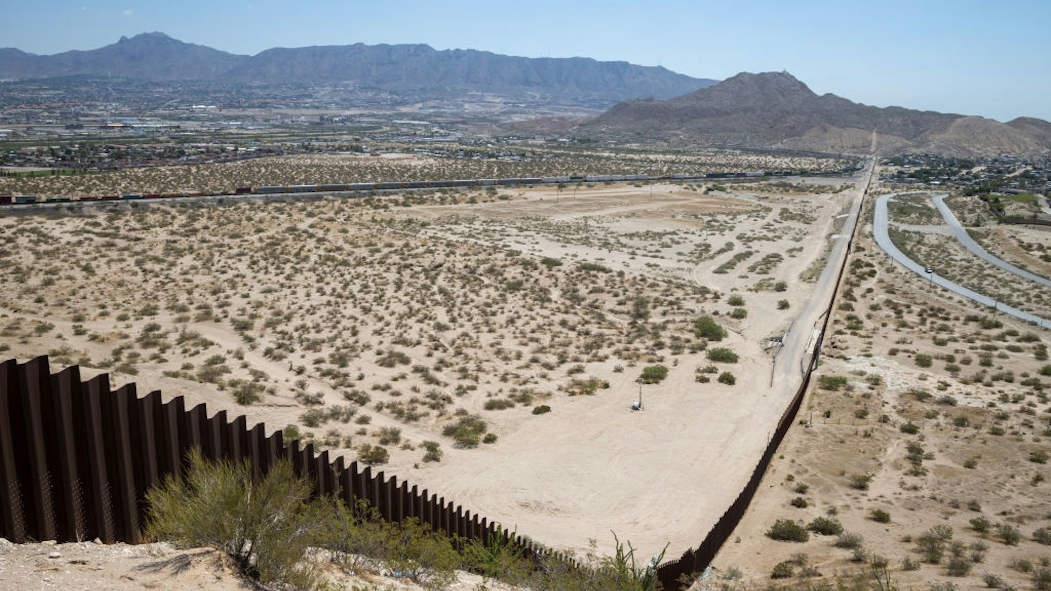 A view of the border through Ciudad Juarez, Mexico, on July 5, 2021.