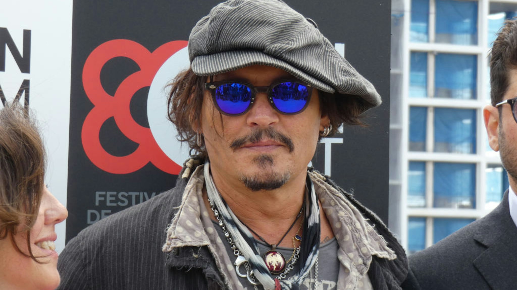 Johnny Depp poses after the press conference to present the film 'The Minamata Photographer' at the fifth edition of the BCN Film Fest, on April 16, 2021, in Barcelona, Catalonia (Spain).