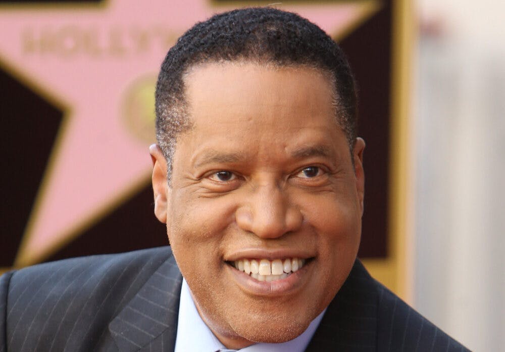 Larry Elder attends the ceremony honoring Larry Elder with a Star on The Hollywood Walk of Fame on April 27, 2015 in Hollywood, California.