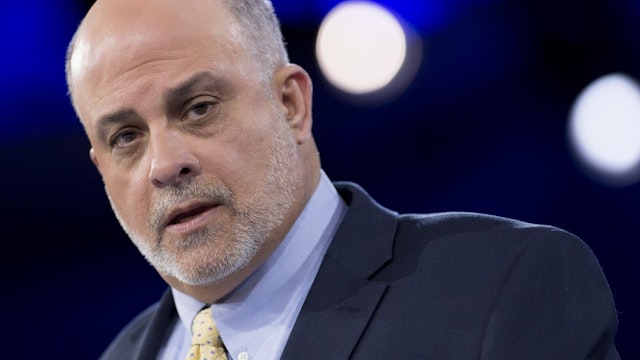 Conservative talk-show host Mark Levin speaks during the annual Conservative Political Action Conference (CPAC) 2016 at National Harbor in Oxon Hill, Maryland, outside Washington, March 4, 2016. (Photo by SAUL LOEB / AFP) (Photo by SAUL LOEB/AFP via Getty Images)