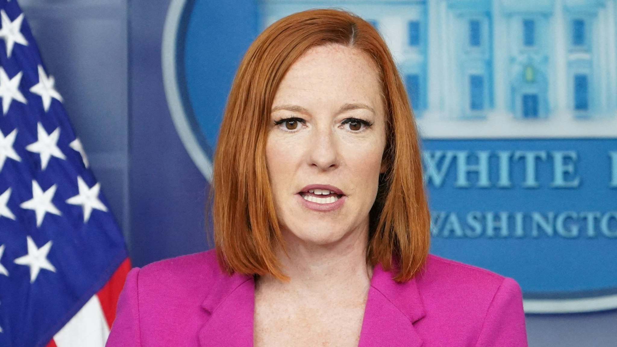 White House Press Secretary Jen Psaki speaks during the daily briefing in the Brady Briefing Room of the White House in Washington, DC on June 22, 2021.