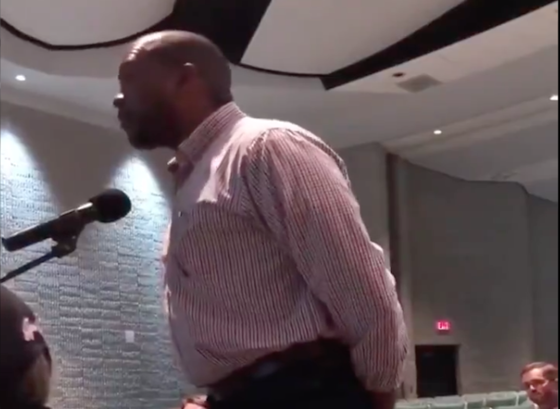 A father named Ian Rice passionately addressed his kids’ school district to slam critical race theory during a public school board meeting. Rice, wh
