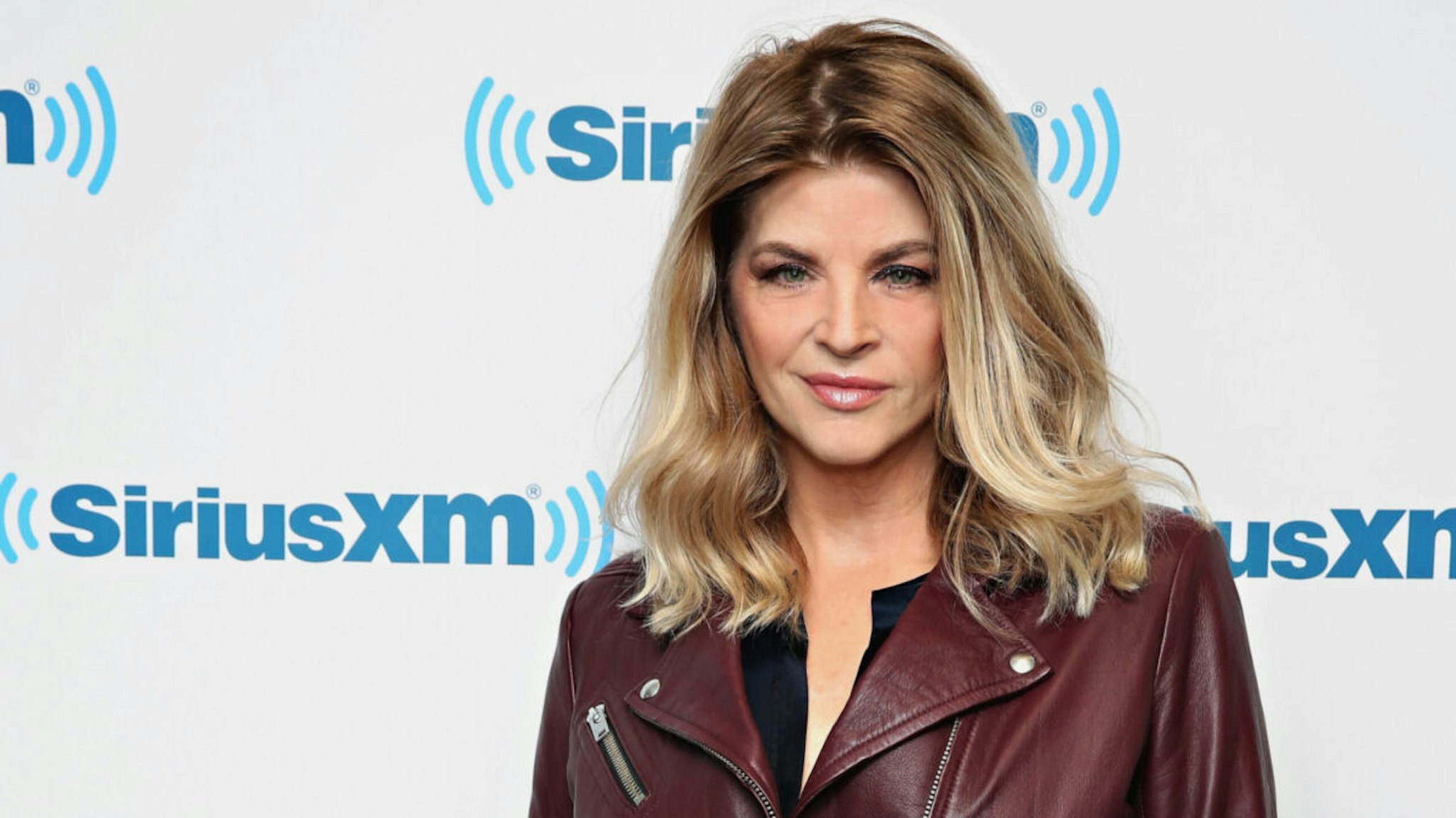 Actress Kirstie Alley visits the SiriusXM Studios on January 6, 2016 in New York City.