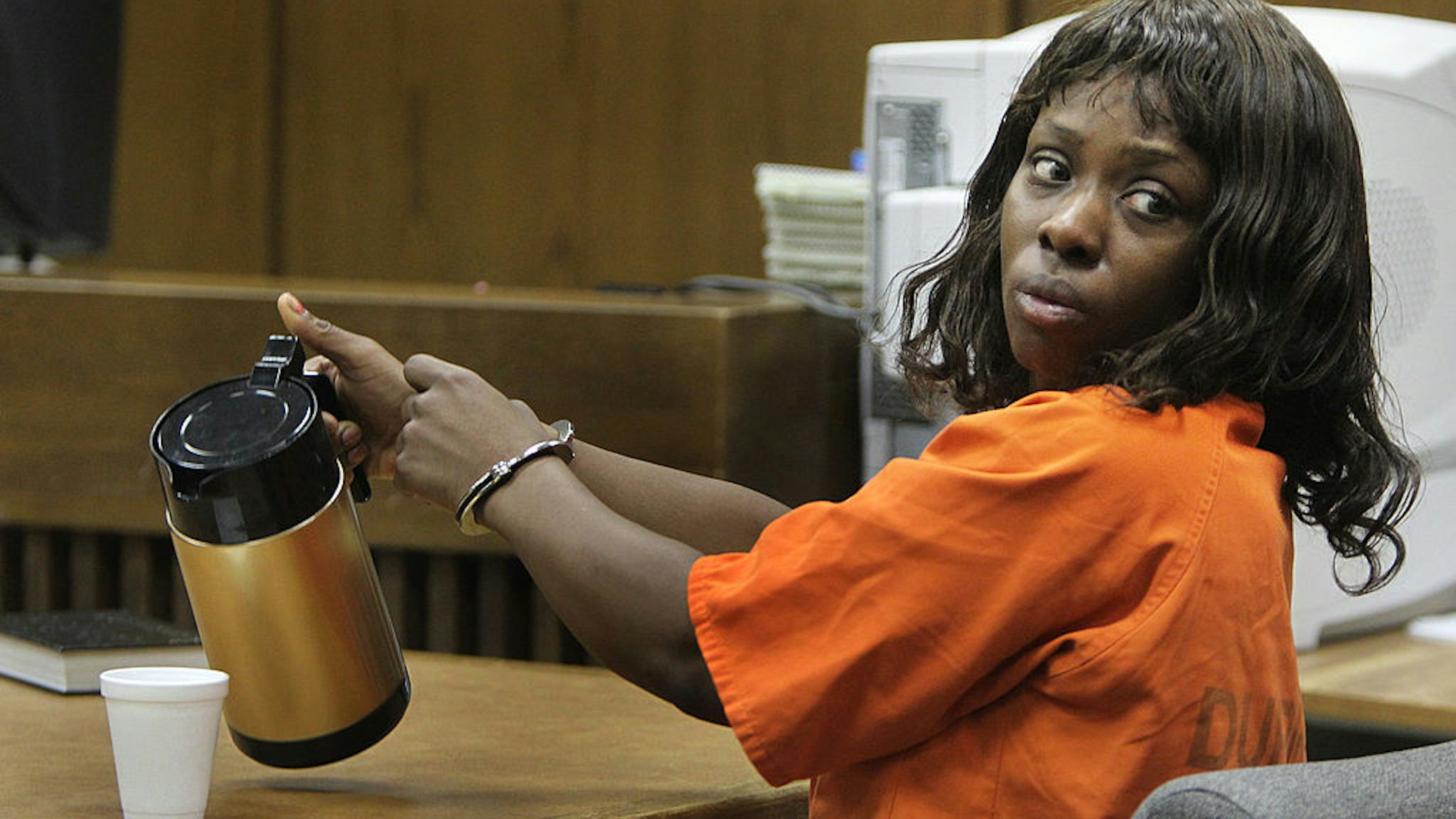 Pictured in this file photo from August 2010, Crystal Mangum, who was at the center of the Duke University lacrosse scandal, was charged with stabbing a man early Sunday, April 3, 2011, at a Durham, North Carolina apartment.