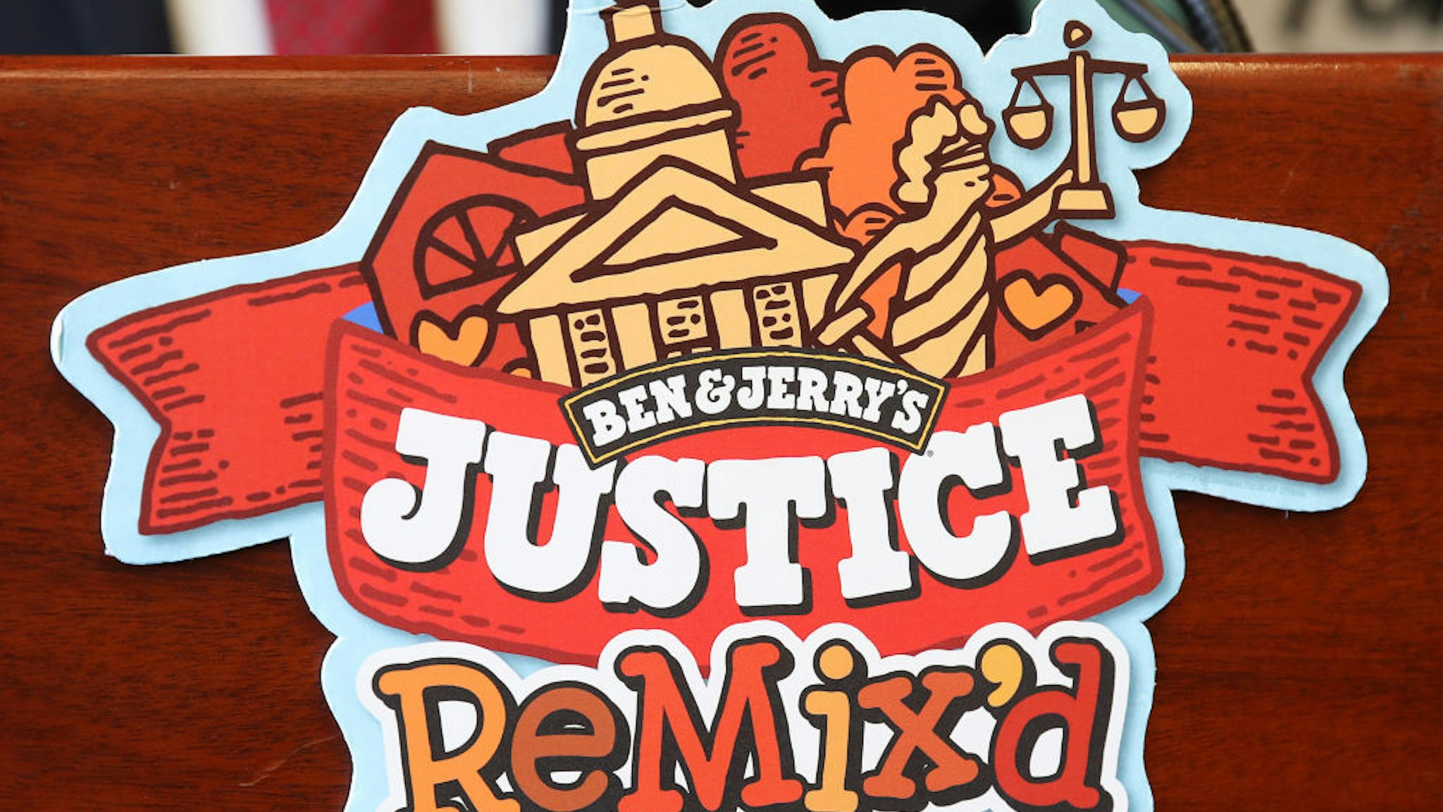 WASHINGTON, DC - SEPTEMBER 03: Ben &amp; Jerry's announced a new flavor, Justice Remix'd, at a press conference September 03, 2019 in Washington, DC. Ben &amp; Jerry's launched the new flavor in conjunction with the civil rights organization, Advancement Project, to "spotlight structural racism in a broken criminal legal system". (Photo by Win McNamee/Getty Images)
