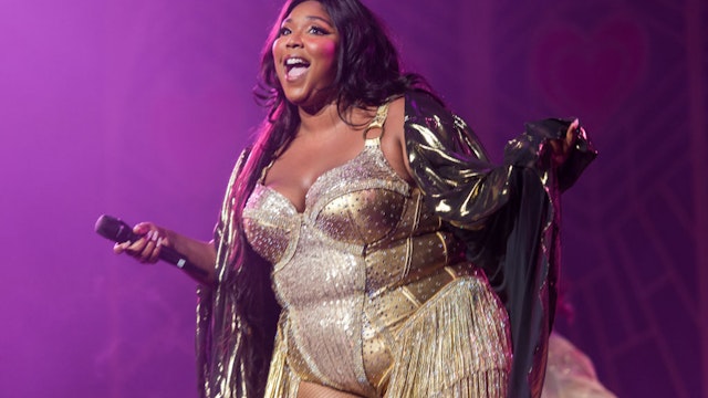NEW YORK, NEW YORK - SEPTEMBER 22: Lizzo performs during her 'Cuz I Love You Too Tour' at Radio City Music Hall on September 22, 2019 in New York City. (Photo by Steven Ferdman/Getty Images)