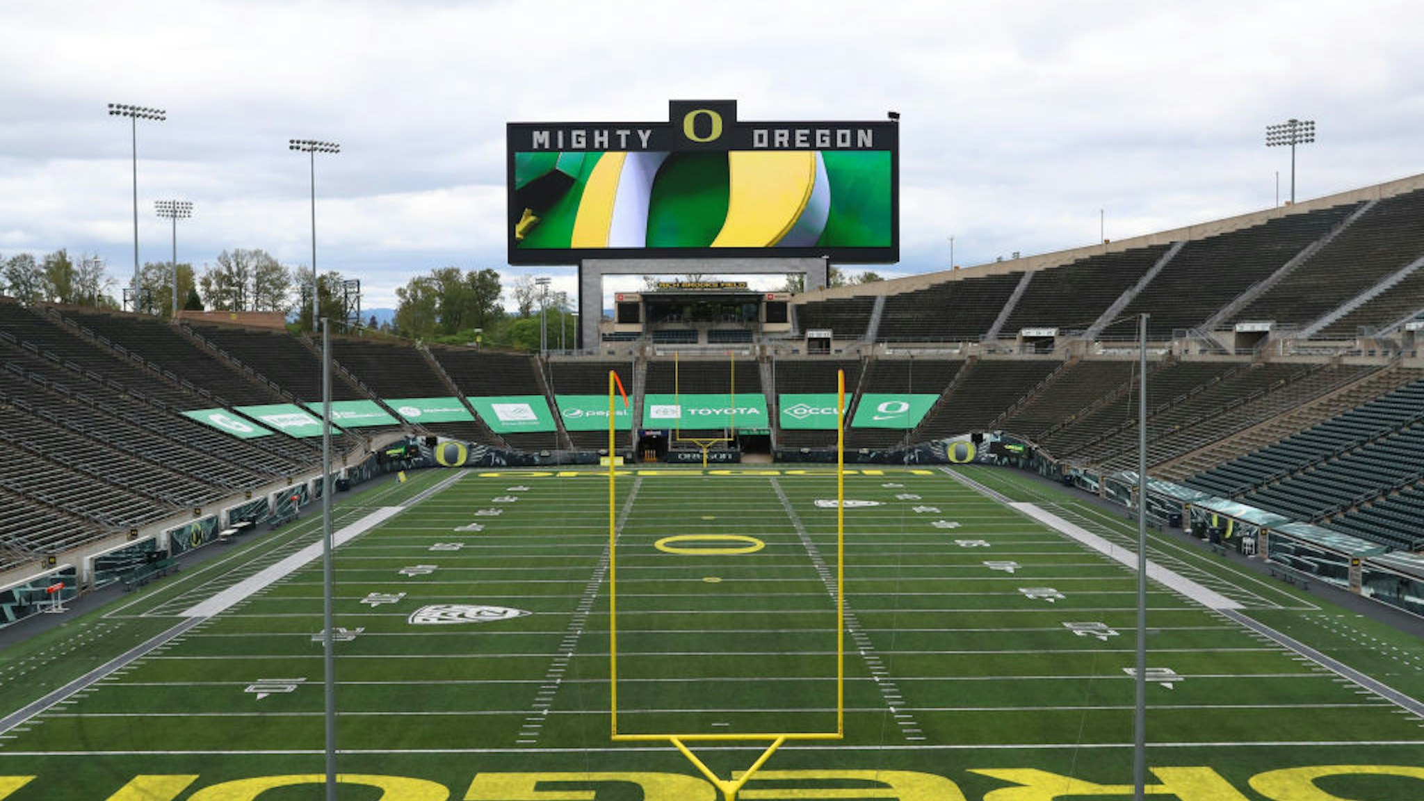 EUGENE, OREGON - MAY 01: A general view of Autzen Stadium on May 01, 2021 in Eugene, Oregon. (Photo by Abbie Parr/Getty Images)