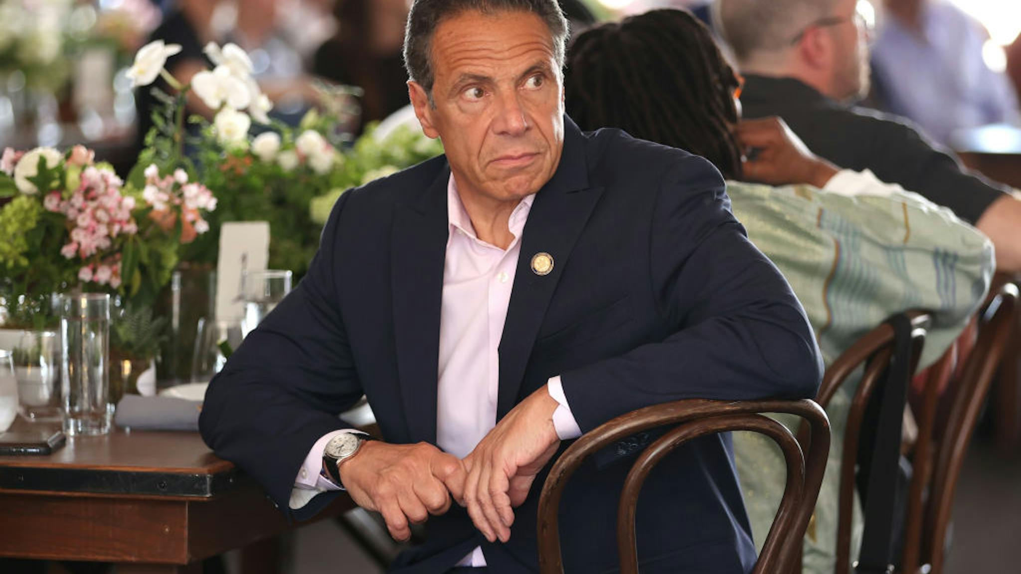 Tribeca Festival Welcome Lunch – 2021 Tribeca Festival NEW YORK, NEW YORK - JUNE 09: Governor of New York Andrew Cuomo attends the Tribeca Festival Welcome Lunch during the 2021 Tribeca Festival at Pier 76 on June 09, 2021 in New York City. (Photo by Cindy Ord/Getty Images for Tribeca Festival)