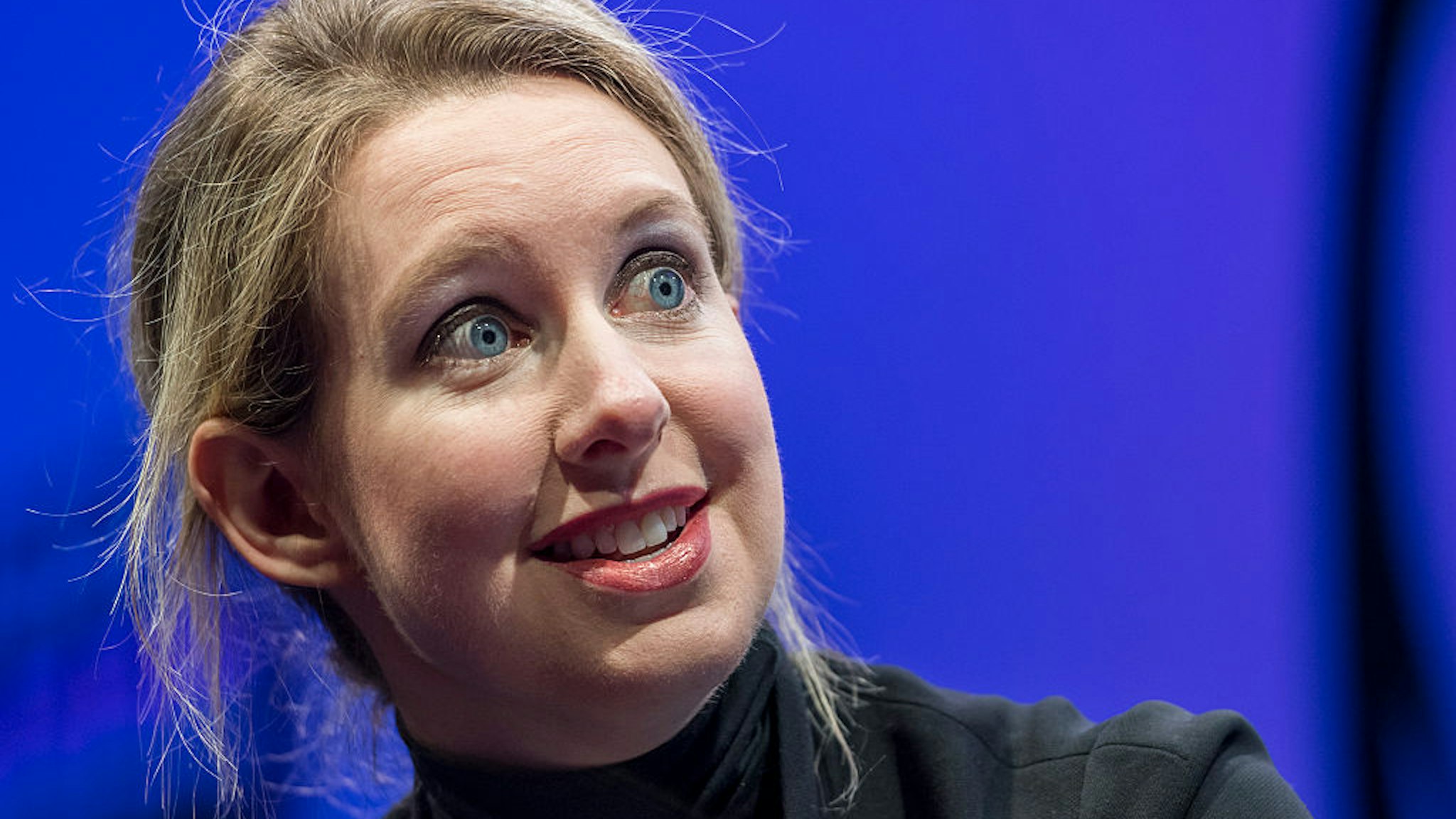 Elizabeth Holmes, founder and chief executive officer of Theranos Inc., speaks during the 2015 Fortune Global Forum in San Francisco, California, U.S., on Monday, Nov. 2, 2015.