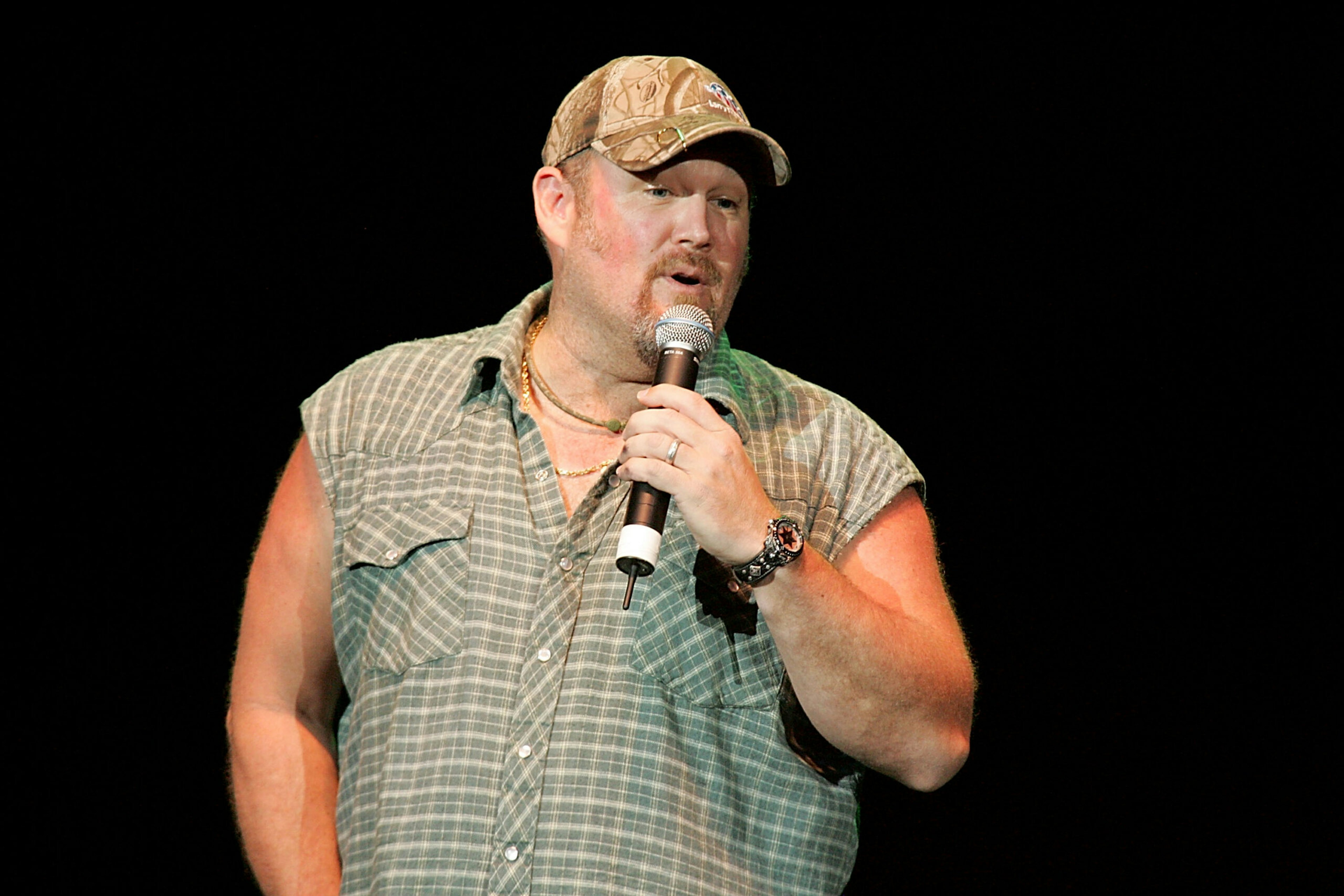 AUSTIN, TX - OCTOBER 30: Comedian Larry The Cable Guy performs at The Frank Erwin Center on October 30, 2009 in Austin, Texas. (Photo by Gary Miller/FilmMagic)