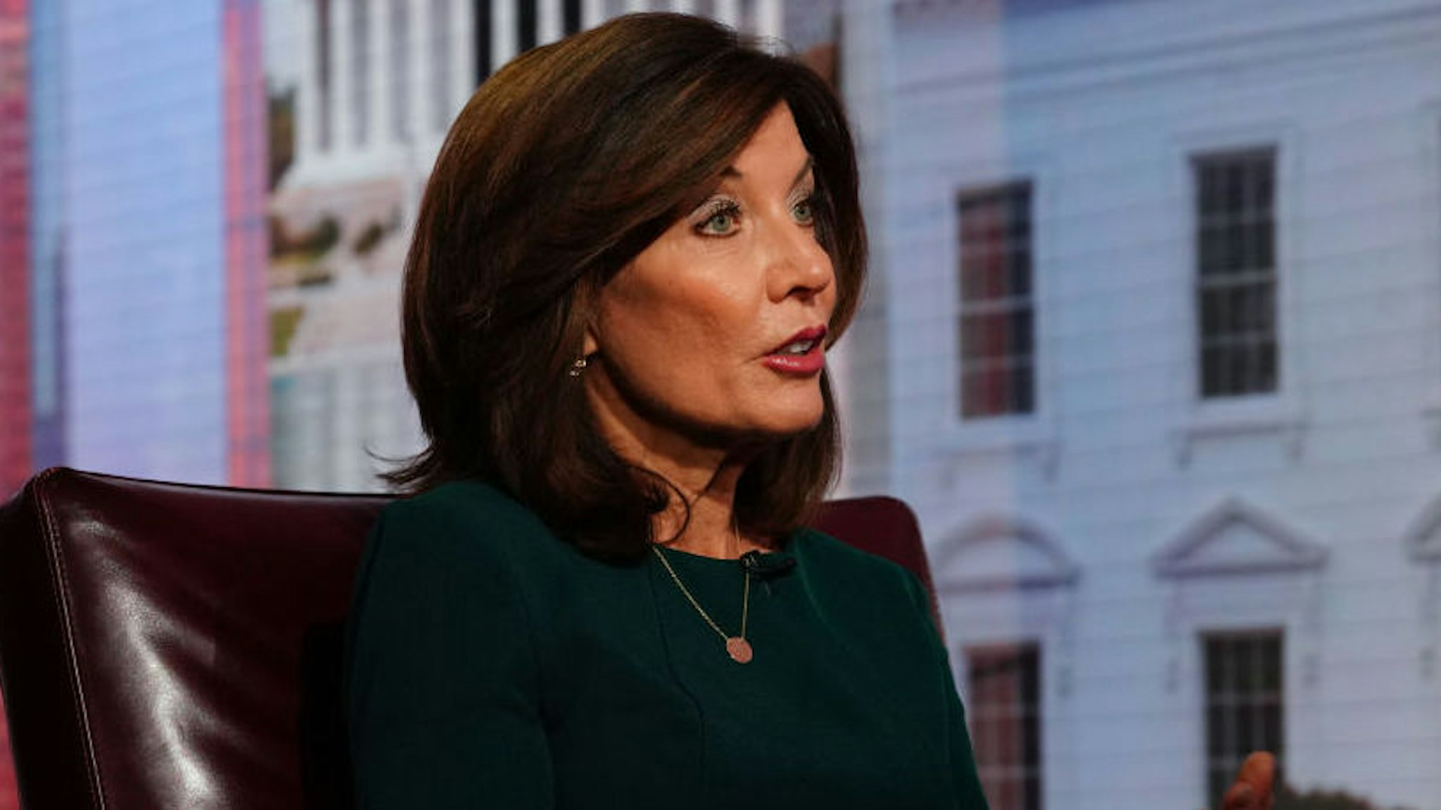 Kathy Hochul, lieutenant governor of New York, speaks during a Bloomberg Television interview in New York, U.S., on Thursday, Dec. 12, 2019. Hochul discussed her role in transforming the state's economy.
