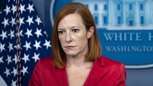White House Holds Daily Press Briefing Jen Psaki, White House press secretary, during a news conference in the James S. Brady Press Briefing Room at the White House in Washington, D.C., U.S., on Thursday, Aug. 5, 2021. The Biden administration's decision to give renters affected by the worsening pandemic a two-month eviction reprieve risks pushing a housing crisis into the fall if states fail to accelerate distribution of billions in rent relief.