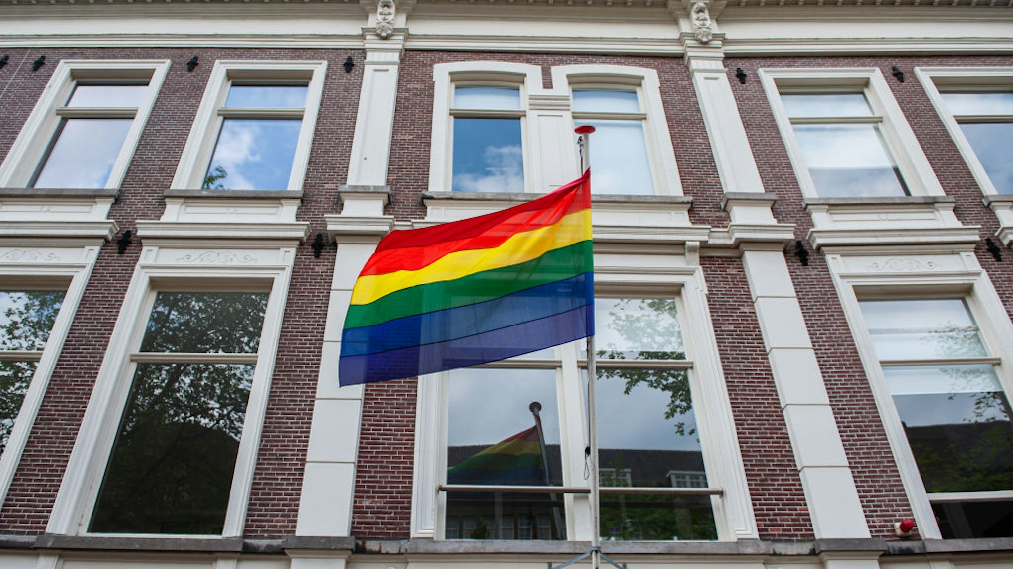 Several streets in the center of Amsterdam have been decorated with rainbow flags, during the Pride month celebrations in Amsterdam, on August 3rd, 2021.