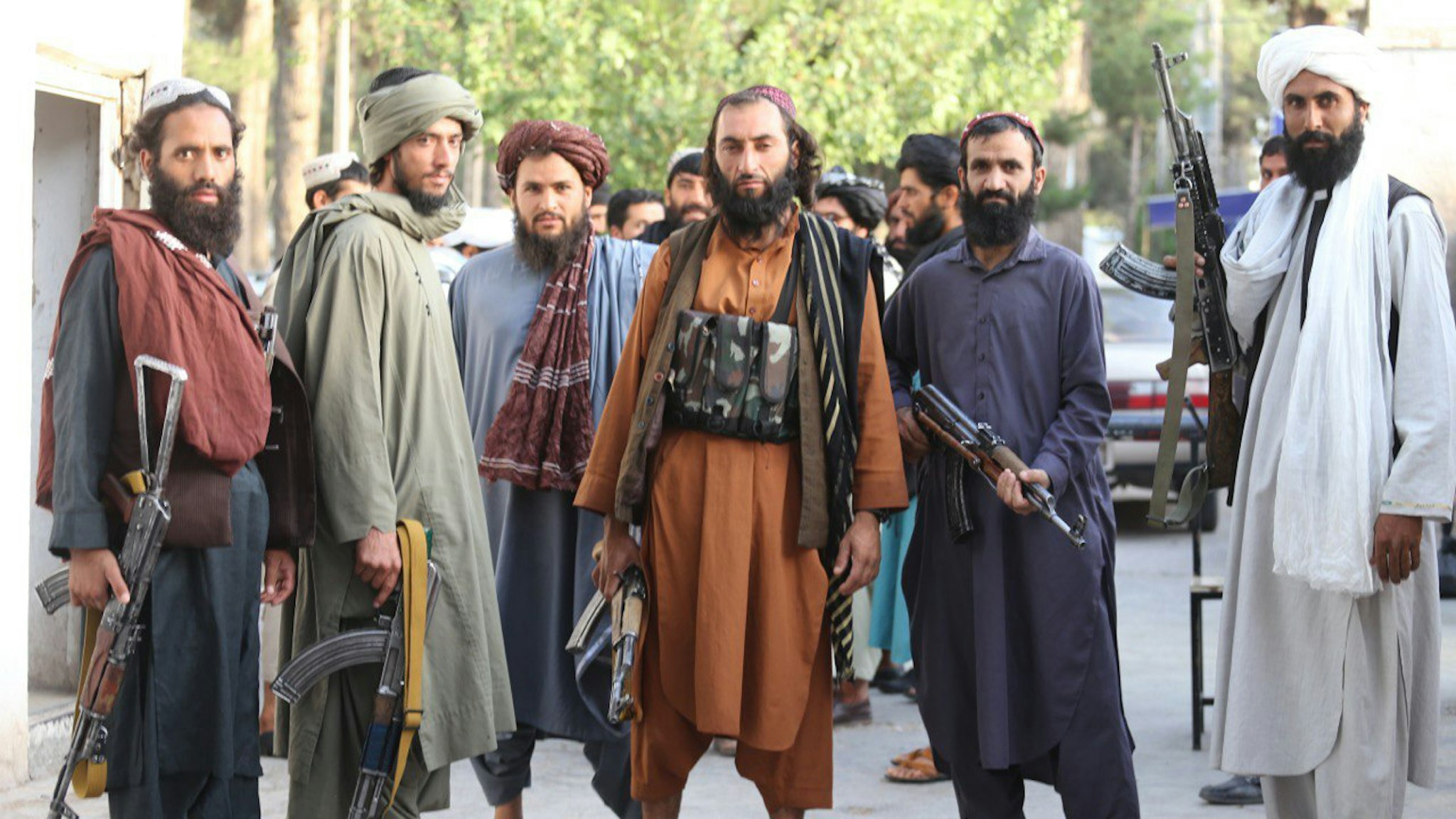 HERAT, AFGHANISTAN - AUGUST 18: Taliban patrol in Herat city after took control in Herat, Afghanistan, on August 18, 2021 as Taliban take control of Afghanistan after 20 years.