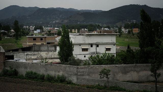 A general view of the final hiding place of Al-Qaeda chief Osama bin Laden in Abbottabad on May 5, 2011. Pakistan faces the prospect of Osama bin Laden's final hiding place becoming a shrine or macabre tourist spot unless the military destroys a compound attracting hundreds of visitors a day. AFP PHOTO/Asif HASSAN / AFP / ASIF HASSAN (Photo credit should read