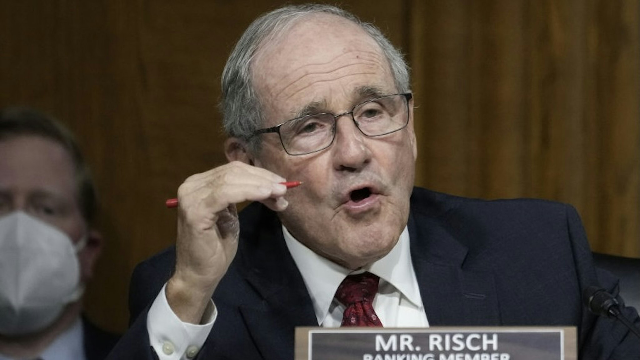 Secretary Of State Blinken Testifies Before Senate On Afghanistan Withdrawal Senator Jim Risch, a Republican from Idaho and ranking member of the Senate Foreign Relations Committee, speaks during a hearing in Washington, D.C., U.S., on Tuesday, Sept. 14, 2021.