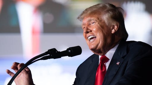 Donald Trump President Donald Trump speaks at a rally on September 25, 2021 in Perry, Georgia.