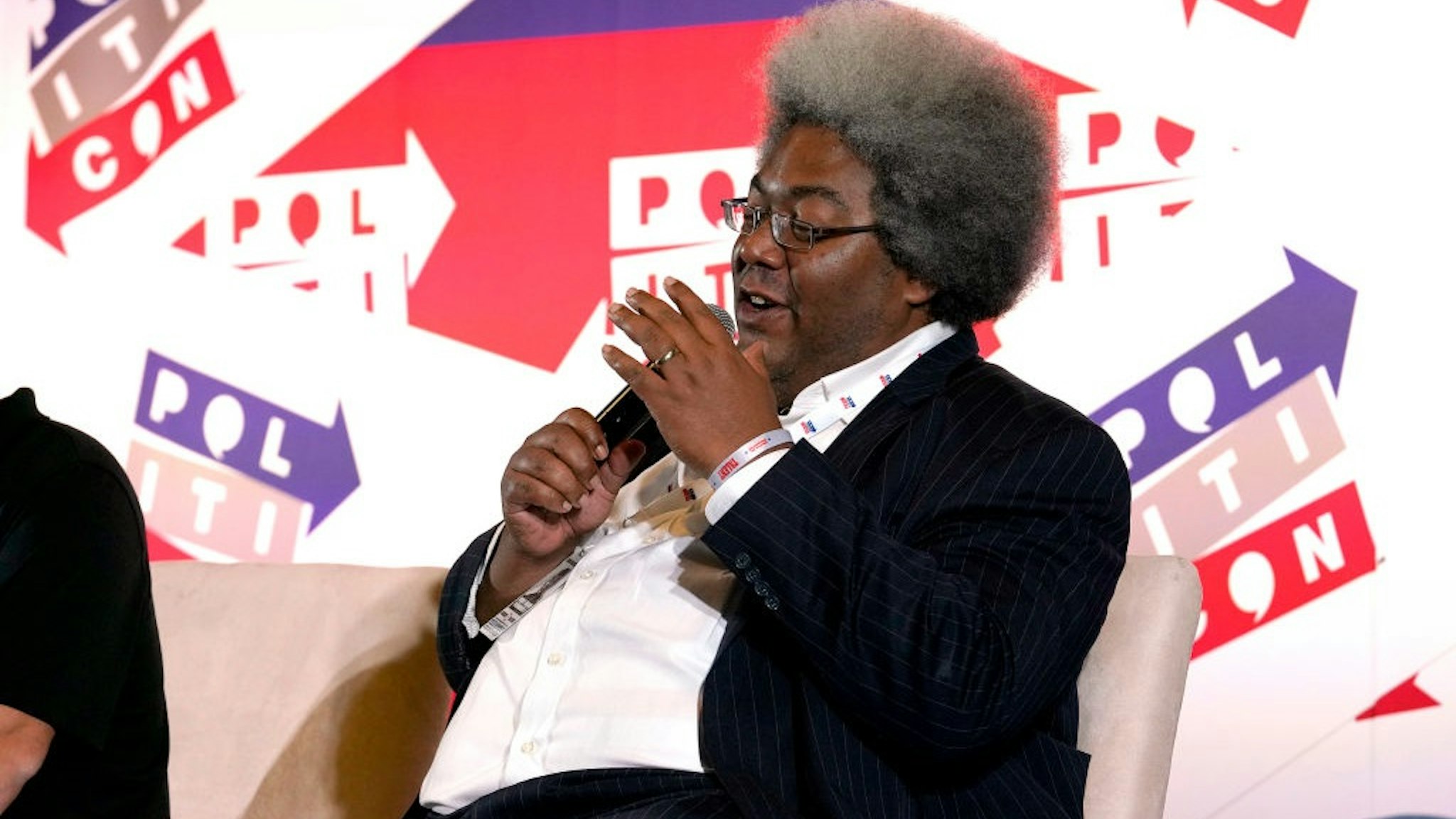 NASHVILLE, TENNESSEE - OCTOBER 26: Elie Mystal speaks onstage during the 2019 Politicon at Music City Center on October 26, 2019 in Nashville, Tennessee.