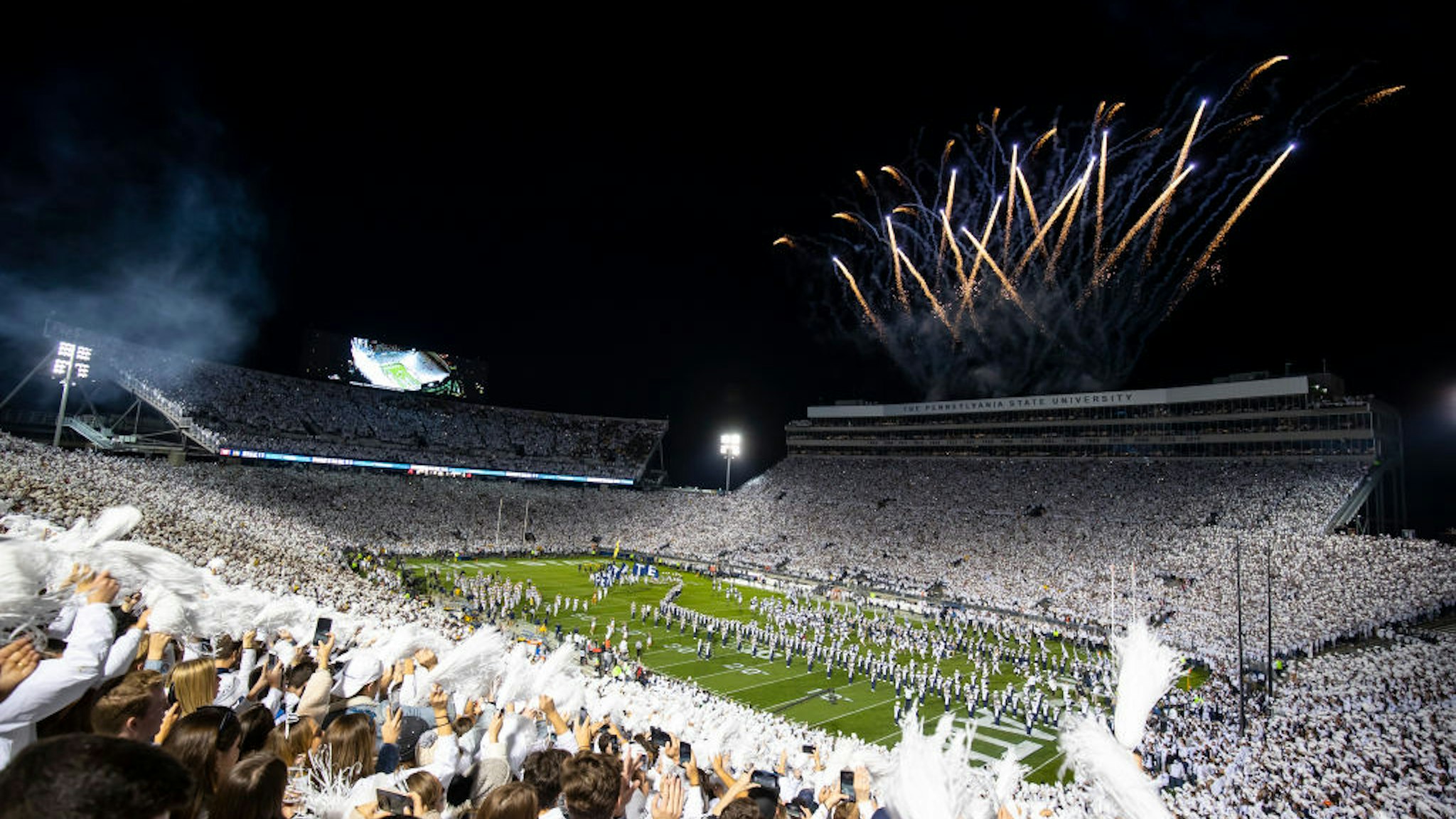 UNIVERSITY PARK, PA - OCTOBER 19: General view before the white out game between the Penn State Nittany Lions and the Michigan Wolverines on October 19, 2019 at Beaver Stadium in University Park, Pennsylvania. Penn State defeats Michigan 28-21. (Photo by Brett Carlsen/Getty Images)