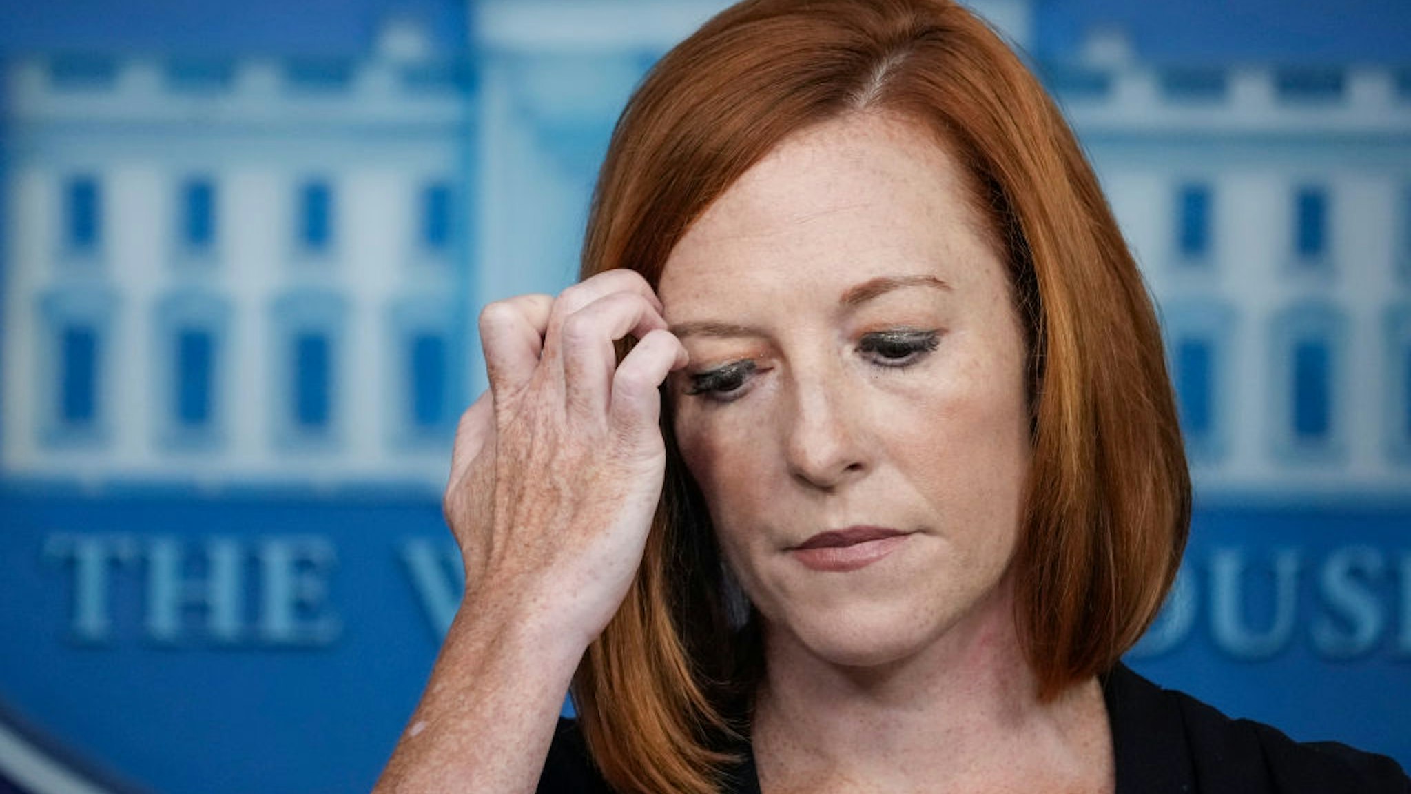 White House Press Secretary Jen Psaki speaks to reporters during the daily press briefing at the White House on August 27, 2021 in Washington, DC.