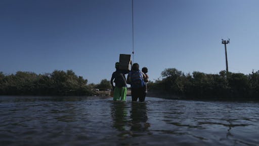 Thousands Of Migrants Gather In Del Rio As U.S. Closes Part Of Texas Border Migrants cross the Rio Grande River near the Del Rio-Acuna Port of Entry in Ciudad Acuna, Coahuila state, Mexico, on Sunday, Sept. 19, 2021. U.S. officials plan to expel Thousands of Haitian migrants that arrived at the small Texas city of Del Rio this week. Photographer: Eric Thayer/Bloomberg via Getty Images