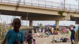 US-MEXICO-HAITI-MIGRATION Haitian migrants are pictured in a makeshift encampment where more than 12,000 people hoping to enter the United States await under the international bridge in Del Rio, Texas on September 21, 2021.