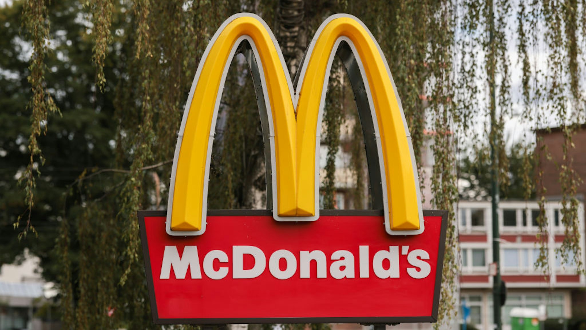 McDonalds logo photographed on August 07, 2021 in Dusseldorf, Germany.