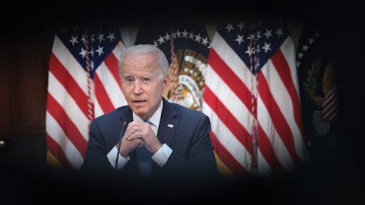 President Biden Meets With Business Leaders To Discuss Covid Response WASHINGTON, DC - SEPTEMBER 15: U.S. President Joe Biden speaks during an event in the Executive Office Building September 15, 2021 in Washington, DC. President Biden delivered his remarks while meeting with business leaders and CEO’s on the administration’s COVID-19 response. (Photo by Win McNamee/Getty Images)
