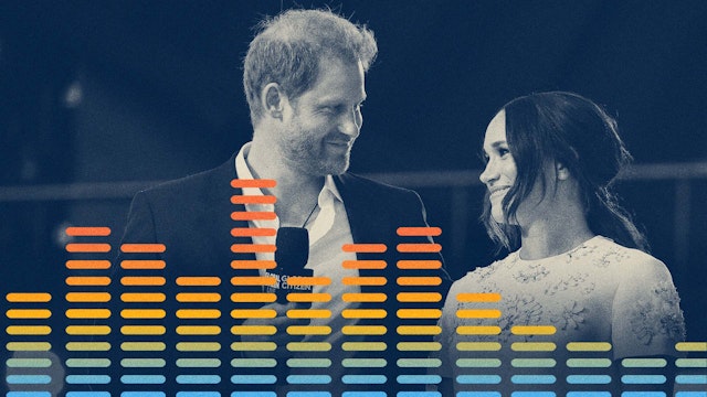 US-MUSIC-ENTERTAINMENT-GLOBAL Britain's Prince Harry and Meghan Markle speak during the 2021 Global Citizen Live festival at the Great Lawn, Central Park on September 25, 2021 in New York City. (Photo by Angela Weiss / AFP) (Photo by ANGELA WEISS/AFP via Getty Images) ANGELA WEISS / Contributor