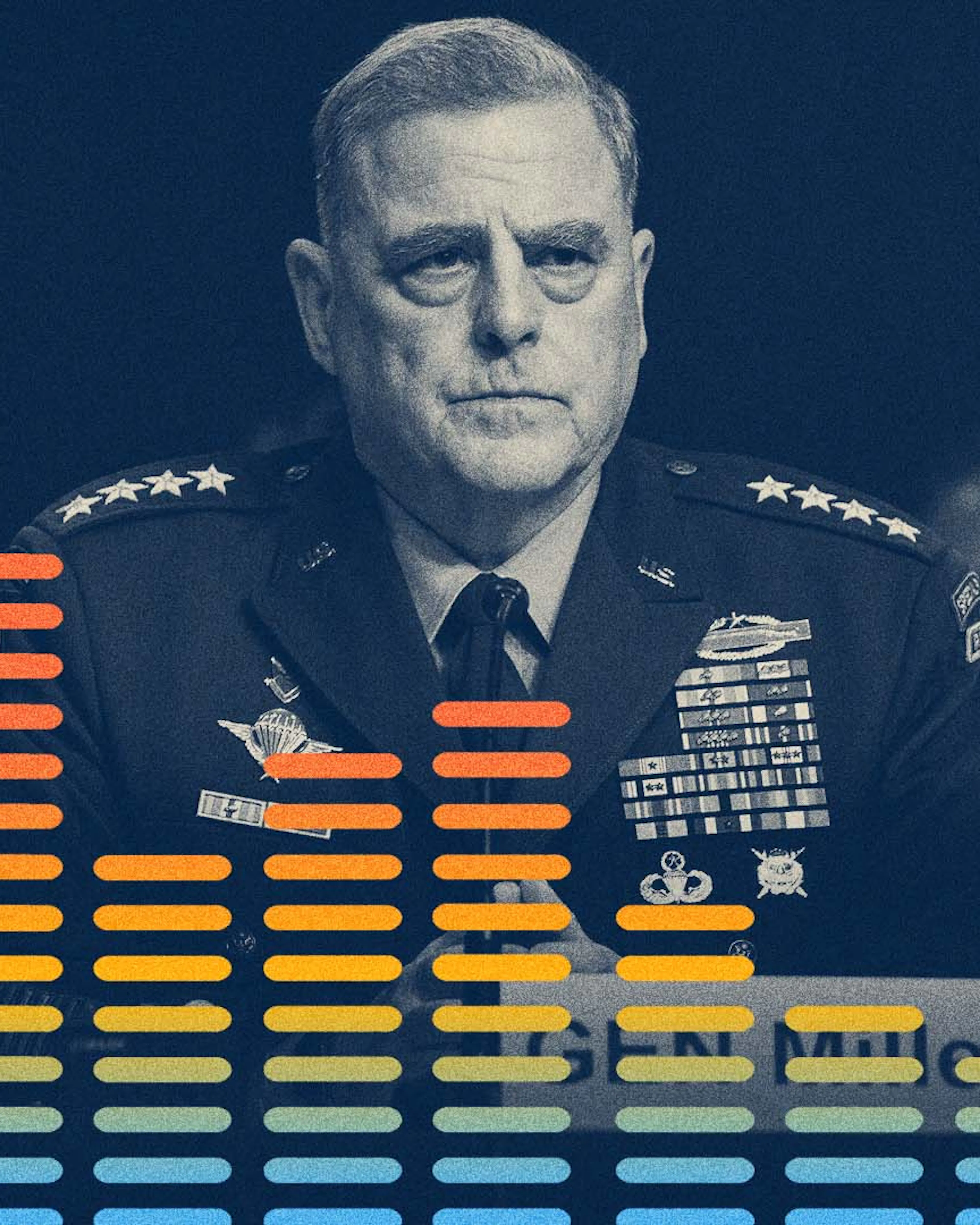 MWP-210929 FULL Defense Secretary Austin Testifies Before Senate Armed Services On Afghanistan Withdrawal Mark Milley, chairman of the joint chiefs of staff, during a Senate Armed Services Committee hearing in Washington, D.C., U.S., on Tuesday, Sept. 28, 2021. Top Pentagon officials will be pressed to explain whether they supported President Biden's withdrawal from Afghanistan and why the U.S. didn't foresee the Afghan military's collapse to Taliban forces, forcing a hasty American withdrawal. Photographer: Sarahbeth Maney/The New York Times/Bloomberg via Getty Images Bloomberg / Contributor