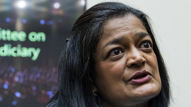 UNITED STATES - JUNE 30: Rep. Pramila Jayapal, D-Wash., is seen before the House Judiciary Committee hearing titled Secrecy Orders and Prosecuting Leaks: Potential Legislative Responses to Deter Prosecutorial Abuse of Power, in Rayburn Building on Wednesday, June 30, 2021.