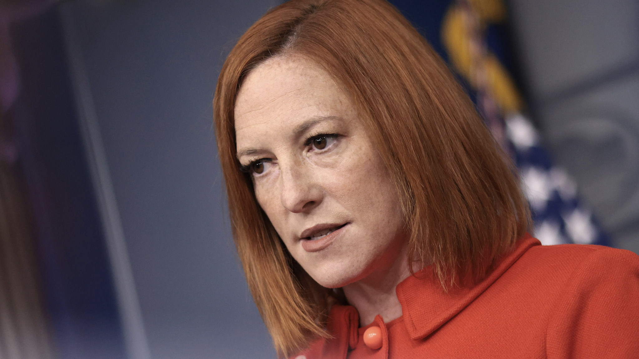 WASHINGTON, DC - SEPTEMBER 15: White House press secretary Jen Psaki answers questions in the White House press briefing room on September 15, 2021 in Washington, DC. Psaki answered a range of questions during the briefing.