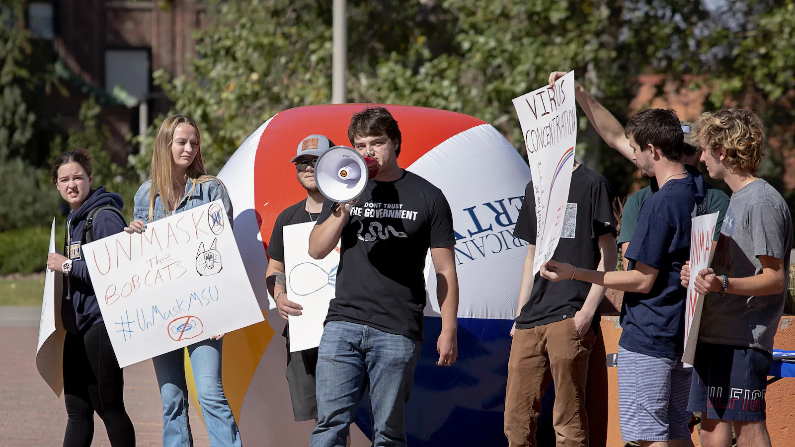 Montana State University Professors, Faculty Harass Students Over Mask Mandate Protest
