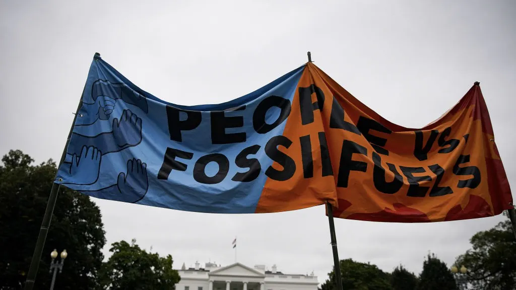 Climate Protesters Descend On White House, Sing Songs, And Vandalize Andrew Jackson Statue