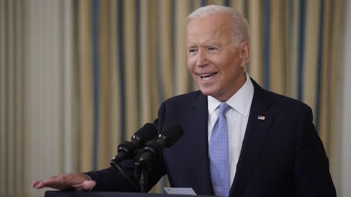 F8C2CEBF-CC50-496C-ACFE-5EC95EDABC89_1_201_a President Biden Delivers Remarks On Covid-19 And Vaccination U.S. President Joe Biden speaks in the State Dining Room of the White House in Washington, D.C., U.S., on Friday, Sept. 24, 2021. The U.S. will begin giving Covid-19 booster shots to millions of Americans today, a watershed moment in the nation's battle against the pandemic that officials hope will beat back another brutal winter wave of infections. Photographer: Al Drago/Bloomberg via Getty Images Bloomberg / Contributor
