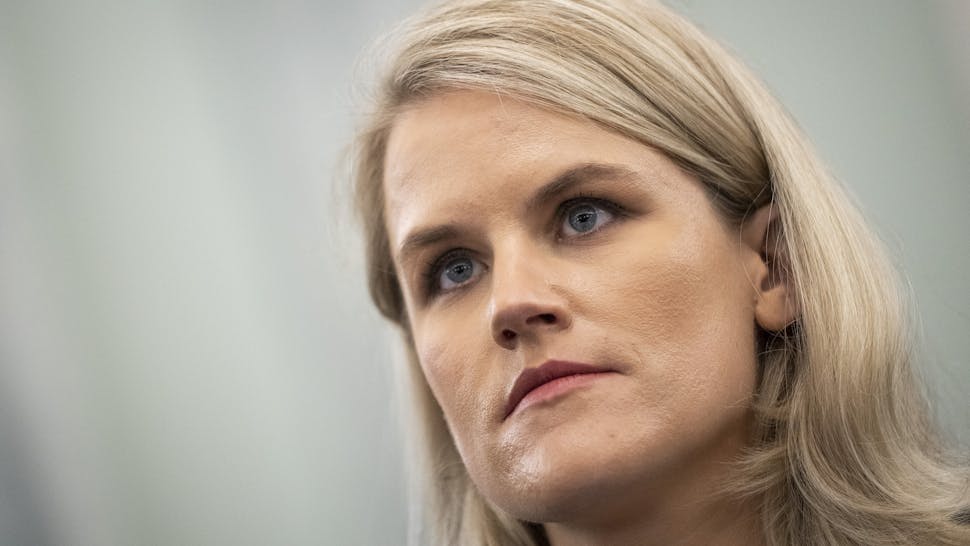 Former Facebook employee Frances Haugen listens to opening statements during a Senate Committee on Commerce, Science, and Transportation hearing entitled 'Protecting Kids Online: Testimony from a Facebook Whistleblower' on Capitol Hill October 5, 2021 in Washington, DC. Haugen left Facebook in May and provided internal company documents about Facebook to journalists and others, alleging that Facebook consistently chooses profit over safety. (Photo by Drew Angerer/Getty Images)