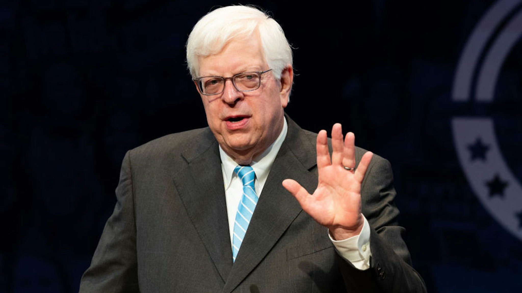 Dennis Prager, nationally syndicated conservative radio talk show host and writer, speaking at the Turning Point High School Leadership Summit in Washington, DC.