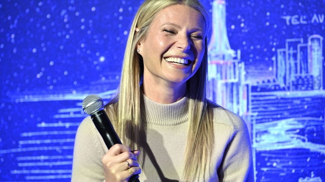 Gwyneth Paltrow hosts a panel discussion at the JVP International Cyber Center grand opening on February 03, 2020 in New York City.
