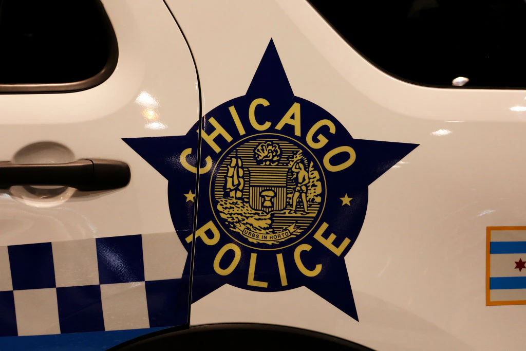 A Chicago Police decal on a Chicago Police vehicle is on display at the 112th Annual Chicago Auto Show at McCormick Place in Chicago, Illinois on February 6, 2020. (Photo By Raymond Boyd/Getty Images)"n