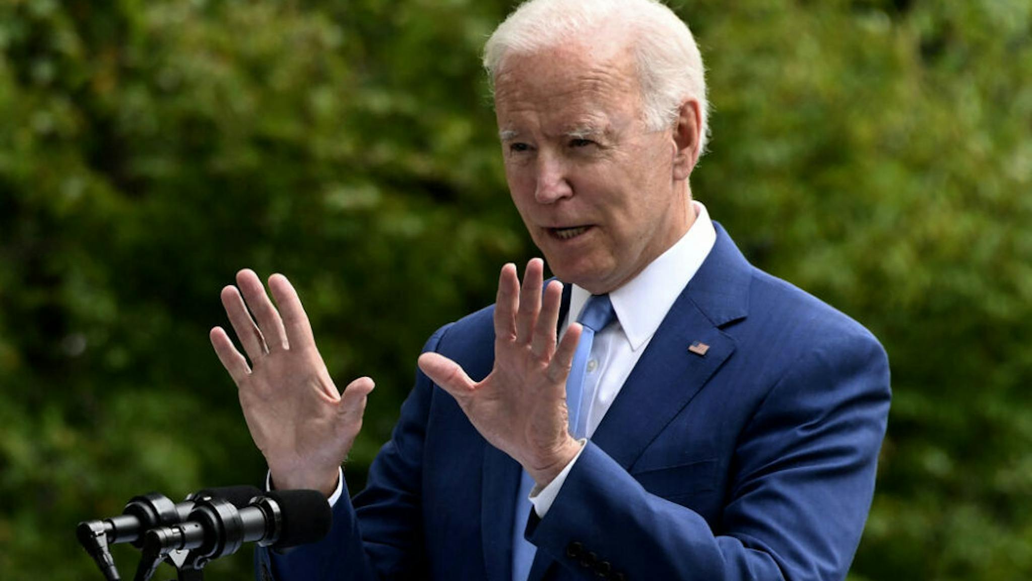 President Biden US President Joe Biden speaks after signing three proclamations restoring protections for Bears Ears, Grand Staircase-Escalante, and Northeast Canyons and Seamounts National Monuments, on the North Lawn of the White House in Washington, DC, on October 8, 2021.