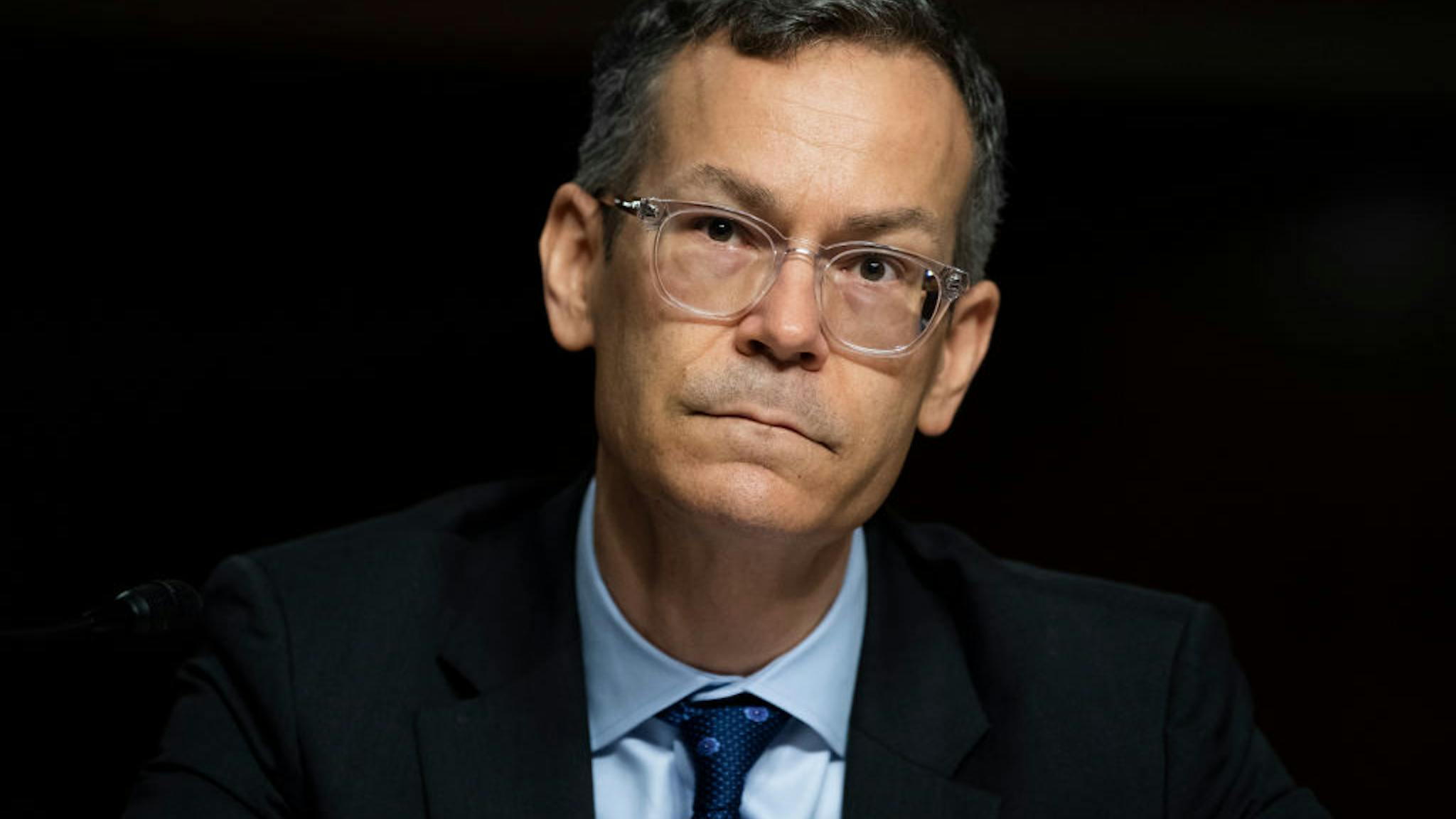 Senate Armed Services Colin Kahl, under secretary of defense for policy, testifies during the Senate Armed Services Committee hearing on security in Afghanistan and in the regions of South and Central Asia, in Dirksen Building on Tuesday, October 26, 2021.