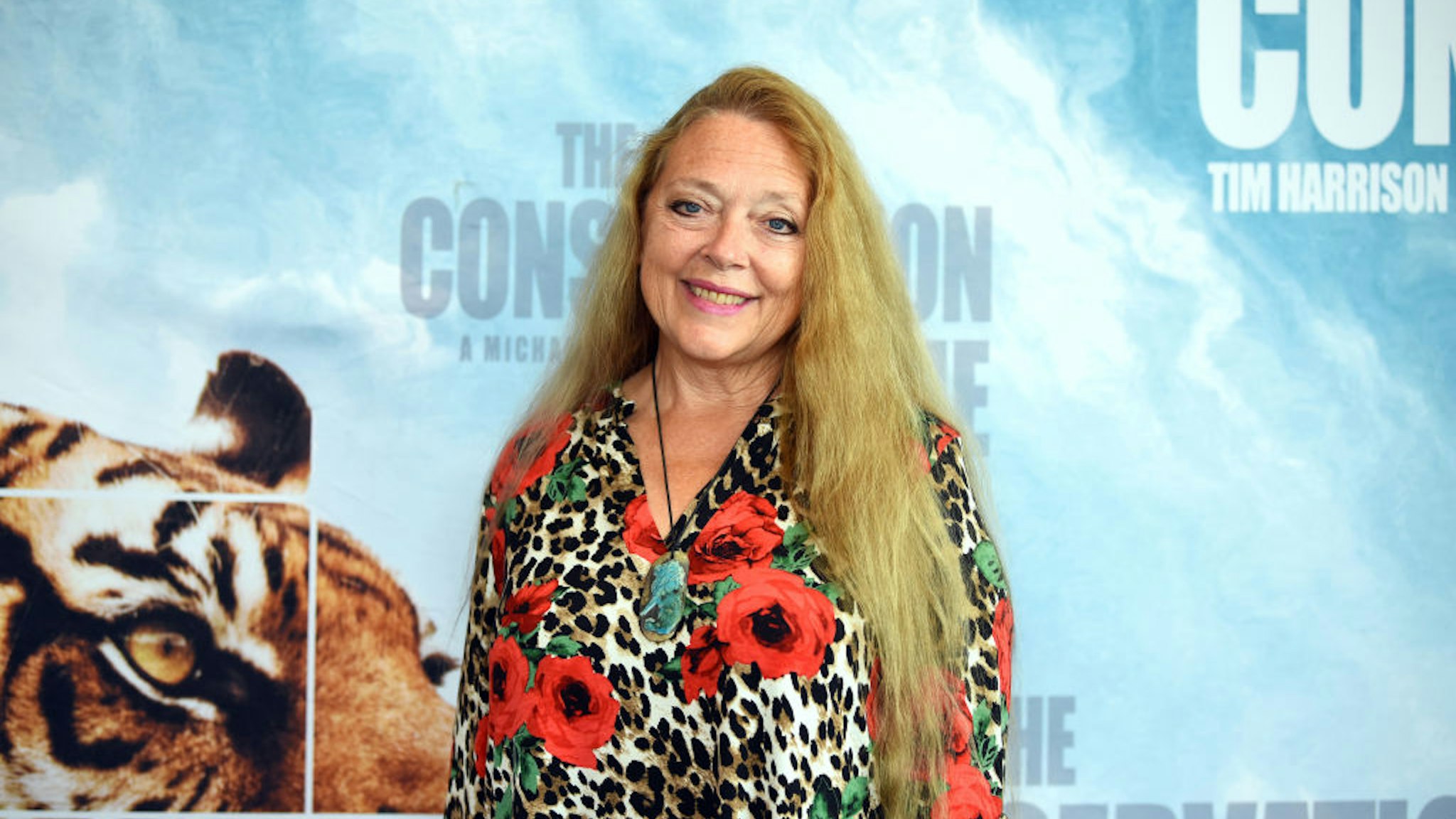 SANTA MONICA, CALIFORNIA - AUGUST 28: Carole Baskin attends the Los Angeles theatrical premiere of "The Conservation Game" on August 28, 2021 in Santa Monica, California. (Photo by Araya Doheny/Getty Images for NightFly Entertainment, Ltd.)