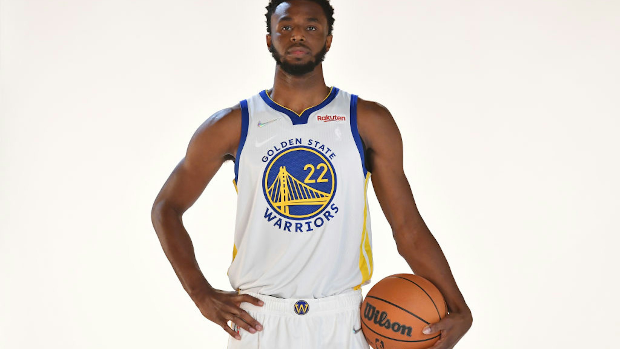 SAN FRANCISCO, CA - SEPT. 27: Golden State Warriors' Andrew Wiggins (22) is photographed during media day at Chase Center in San Francisco, Calif., on Friday, May 21, 2021. (Photo by Jose Carlos Fajardo/MediaNews Group/East Bay Times via Getty Images)