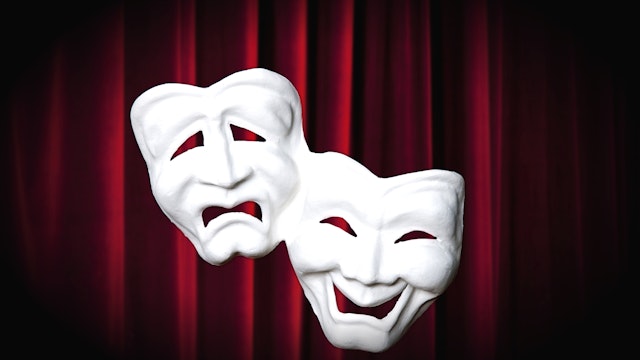 theater masks - stock photo