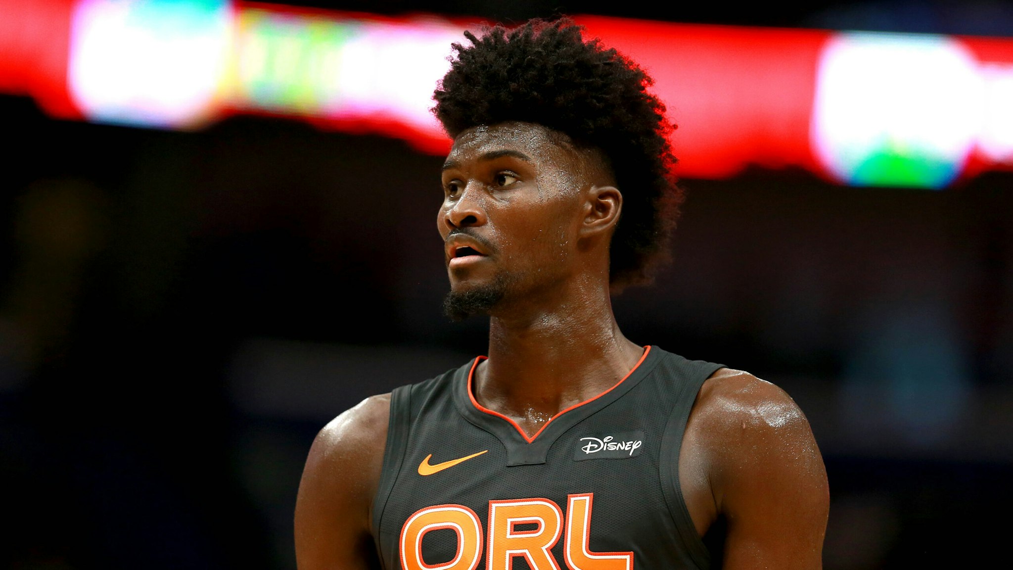 NEW ORLEANS, LOUISIANA - DECEMBER 15: Jonathan Isaac #1 of the Orlando Magic stands on the court during a NBA game against the New Orleans Pelicans at Smoothie King Center on December 15, 2019 in New Orleans, Louisiana.