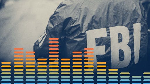 MWP-211016 FULL The back of an FBI agent - stock photo The back of an FBI agent Nes via Getty Images
