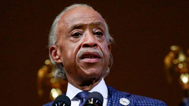 US reverend and civil rights activist Al Sharpton speaks during the National Action Network 30th Anniversary Triumph Awards at Carnegie Hall in New York on November 1, 2021.