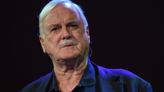 John Cleese, an English actor, comedian, screenwriter, and producer speaks at Pendulum Summit, World's Leading Business &amp; Self Empowerment Summit, in Dublin Convention Center.